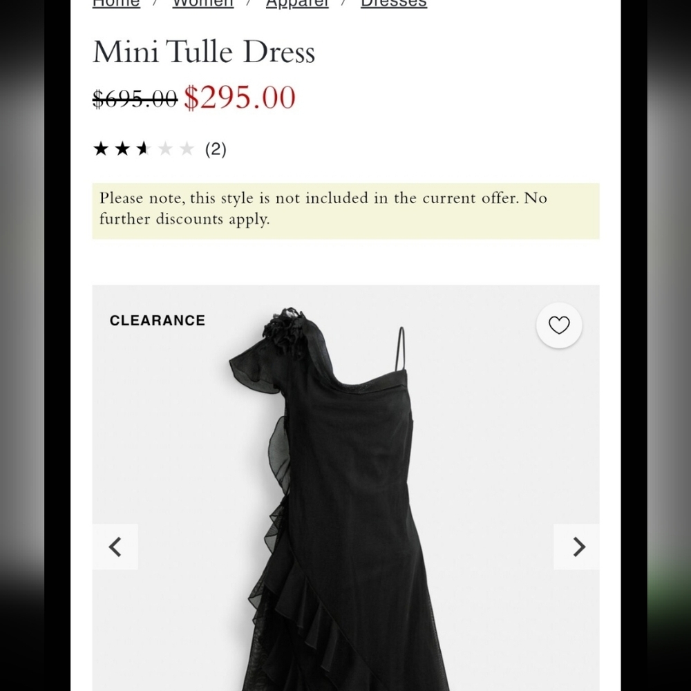 Coach mini tulle dress